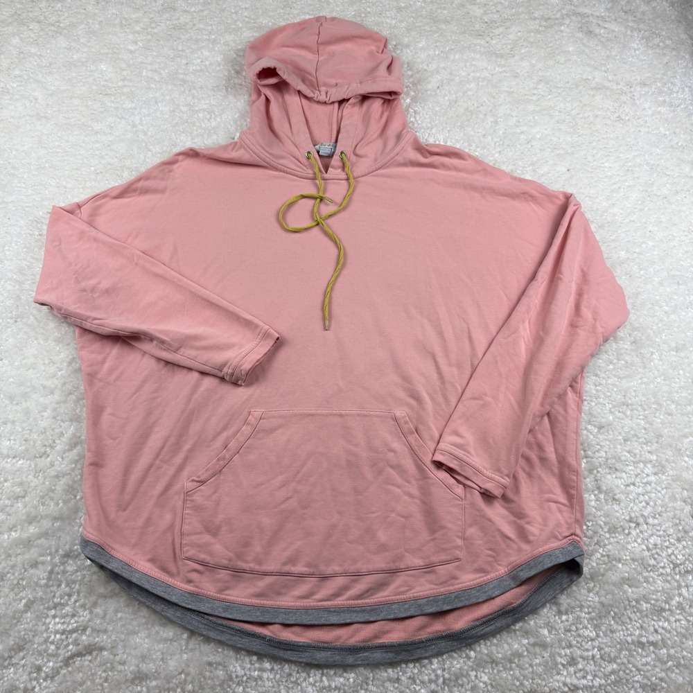 Boden Hoodie Women US 8 Pink Long Sleeve Cotton Modal Kangaroo Pocket Pullover